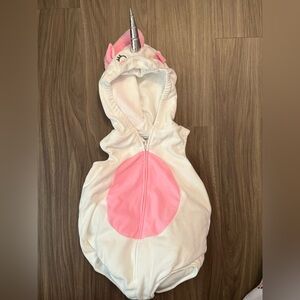 Carter's White and Pink Unicorn Plushed Costume size 24M